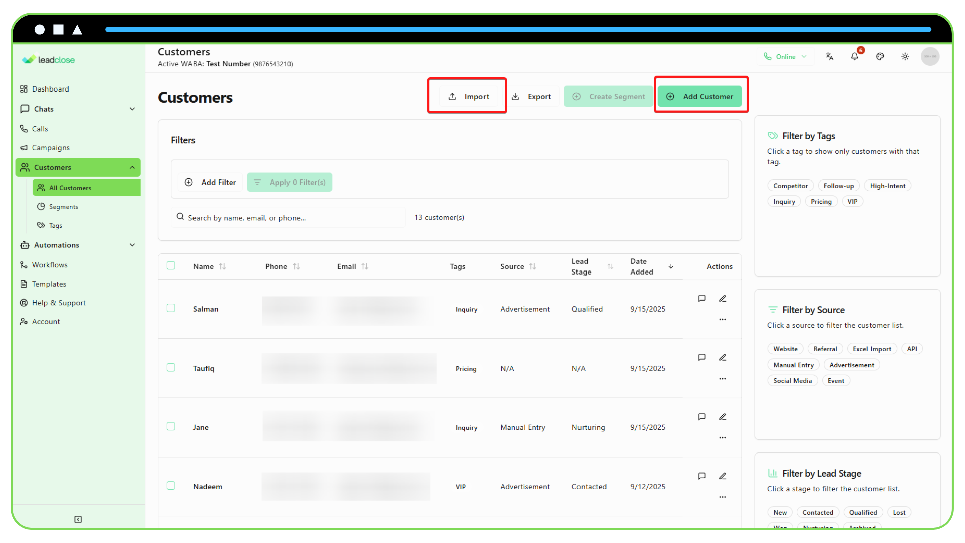 Centralized Customer Database